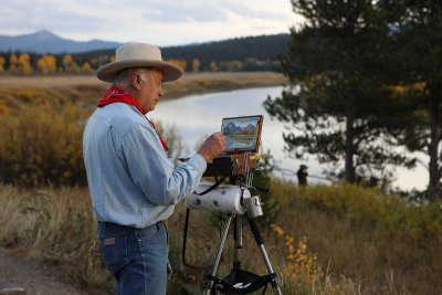 Painter at Oxbow Bend