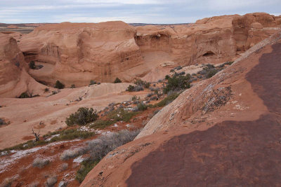 The end of the trail to Delicate Arch