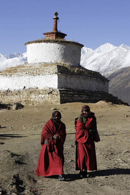Monks at Reting Monastery