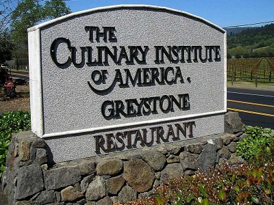 THIS SIGN ANNOUNCES THE ENTRANCE TO THE CIA AT GREYSTONE