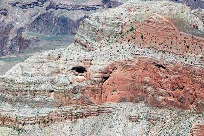 THERE ARE OFTEN CAVE-LIKE CAVITIES IN THE ROCK FACE