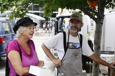 DICK GREEN, AN OLD FRIEND AND RETIRED TEACHER FROM WEST HAS SOLD AT THE MARKET FOR YEARS
