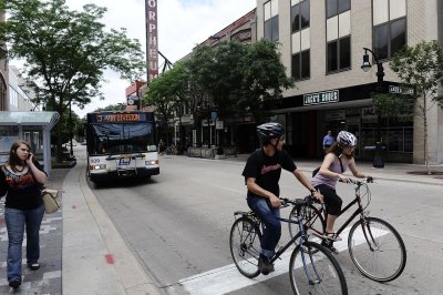 IT IS ONLY BIKE AND BUSES ON STATE STREET NOW