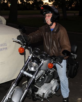 SARA'S FORMER TEACHING TEAM MEMBER AND OUR PERSONAL ATTORNEY DALE HUSTAD  STOPPED OUT ON HIS HARLEY TO SEE US