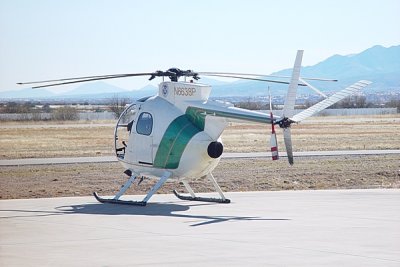 THE BORDER PATROL USES HELICOPTERS WITH INFRARED SENSORS
