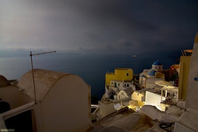 Oia at night. Santorini