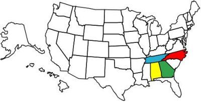 States we have visited on our Honda ST1300 Motorcycle