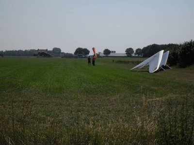 Glyders op de route en in de lucht.