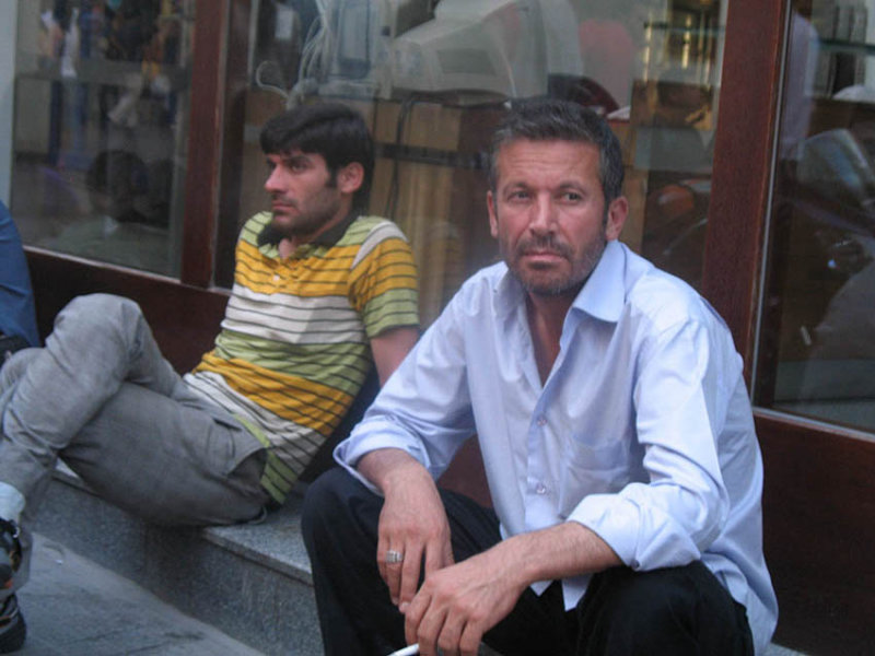 Two men resting