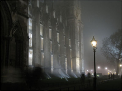 Westminster on Foggy Night