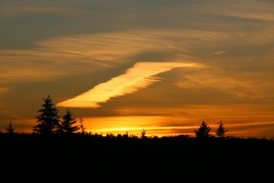 Strange Sunset Cloud