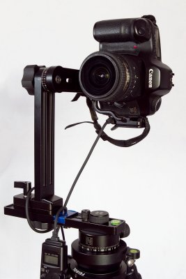 Canon 5D & shaved Tokina 10-17 mounted on a Nodal Ninja 5 pano head