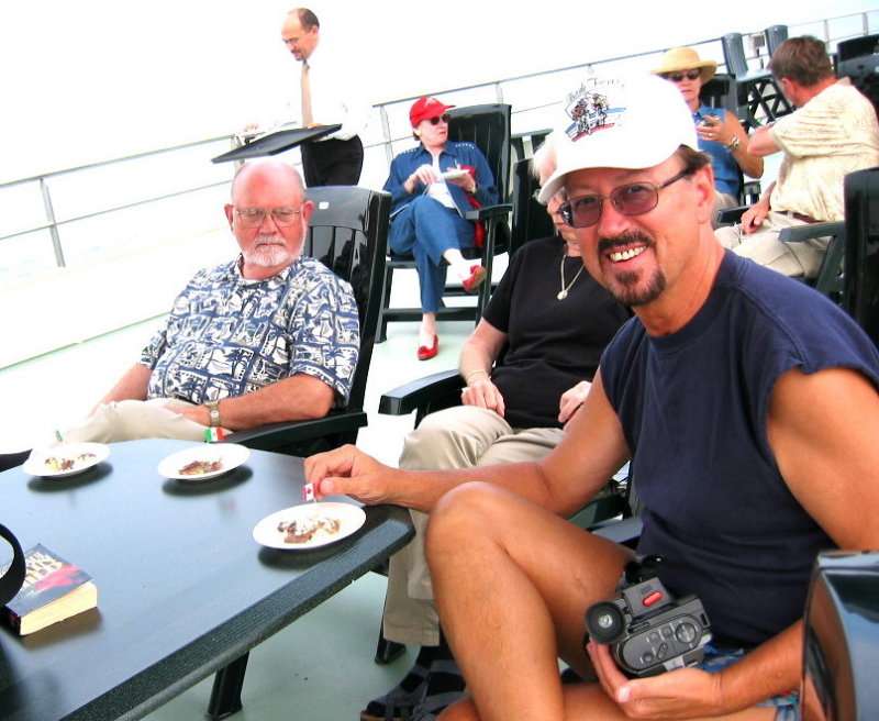 Frank & Bill Tasting Herring on Deck