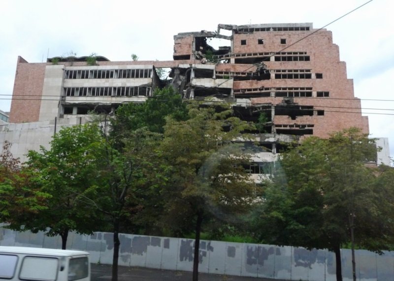 Bombed Out Building from NATO Attacks on Belgrade in 1999