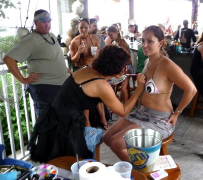 'Free' Body Painting at Dante's