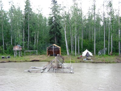Alaskan Fish Camp & Fish Wheel