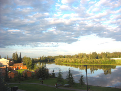 View of Chena River from Room at Fairbanks Princess Lodge