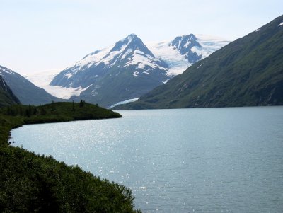 Portage Glacier at End of Lake