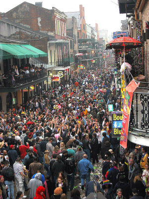 Fat Tuesday on Bourbon St.