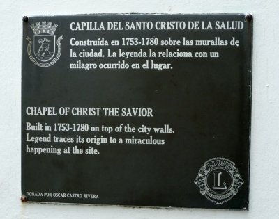 Cristo's Chapel Plaque