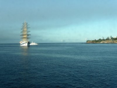 View from Stateroom Arriving at St. Ktts