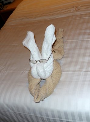 New Year's Towel Bunny