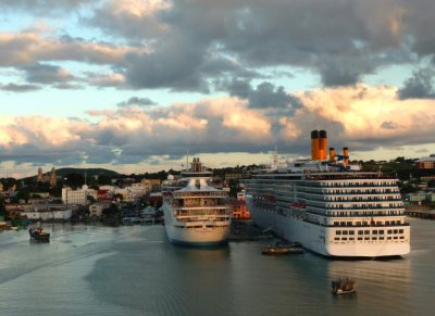 Leaving Antigua at Sunset