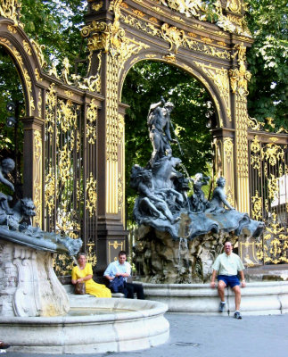 Bill at Neptune Statue - Place Stanislas - Nancy, France