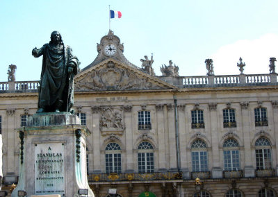 Stanislas Statue and  Hotel de Ville - Nancy, France