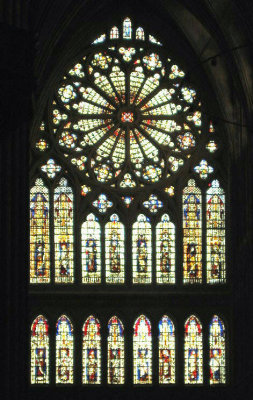 Stained Glass in St. Etienne Cathedral - Metz, France