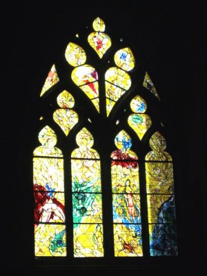 Mark Chagall Stained Glass in St. Etienne Cathedral