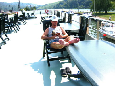 Bill on Sun Deck of Rembrandt - Mosel River, Germany