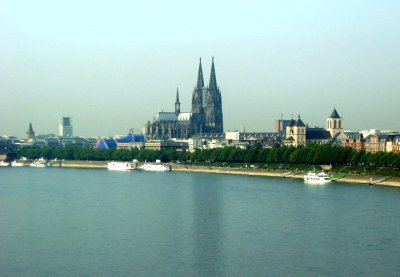 Sailing into Cologne, Germany