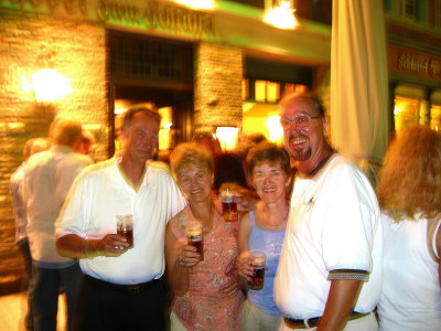 Steve, Judy, Susan, Bill Drinking Alt Bier at Zum Schleussel