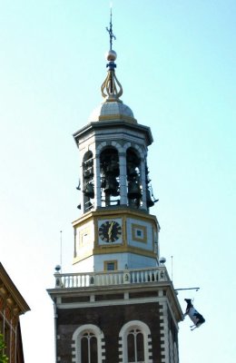Fake Cow Hanging from Church Tower - Kampen, NL