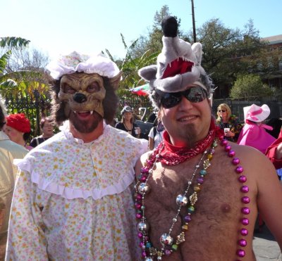 Wolves in Jackson Square on Fat Tuesday