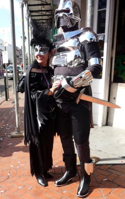 Bourbon St Characters on Fat Tuesday