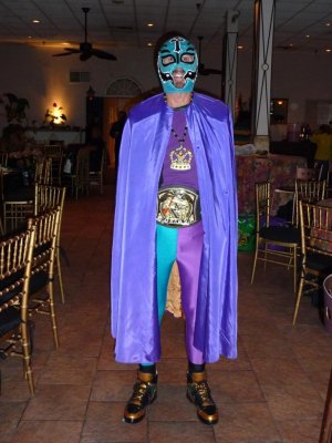 El Mardi Gras Mysterio (Bill) Arrives at Bourbon Vieux Room