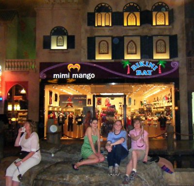 Ashley, Barbara, Susan Waiting for Rainstorm Inside Planet Hollywood