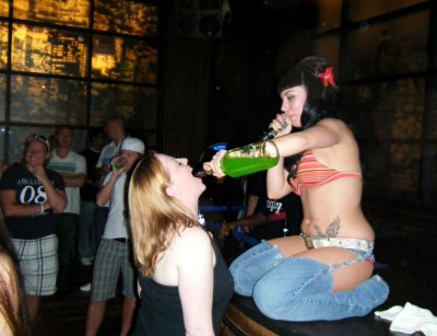 Barbara Doing Shots at Coyote Ugly