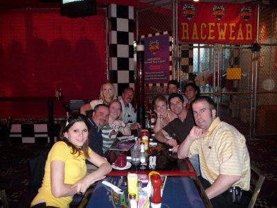 Dinner with a 3-foot Brew Tower at NASCAR Cafe