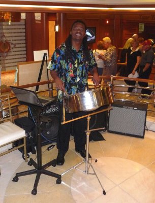 Steel Drum Pannist on the Coral Princess