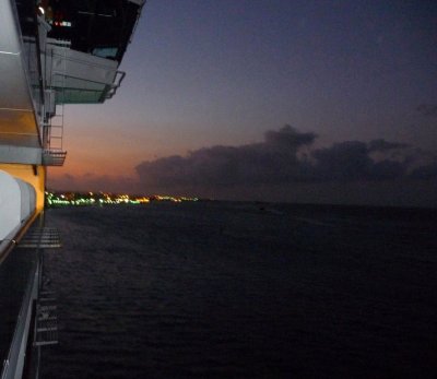 Approaching Aruba at Dawn