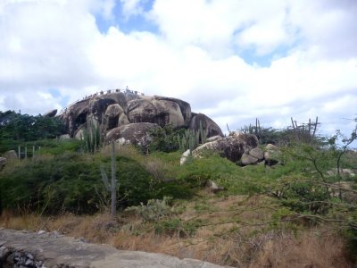 Approaching Casibari Rock Formation, Aruba