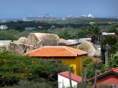 View of Cruise Ships from Casibari Rock Formation