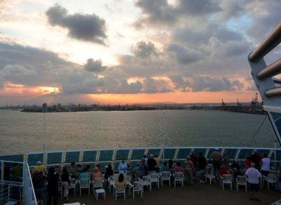 Watching Sunrise over Colon, Panama (Atlantic Side)