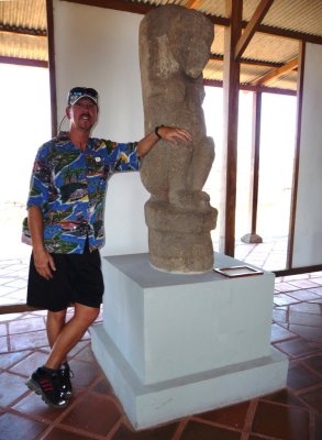 Bill with Pre-Columbian Statue