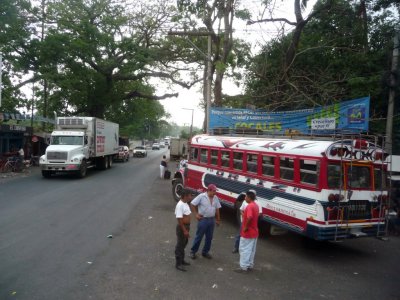 Paint Job of Bus Indicates Destination in Guatemala