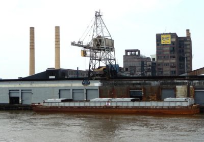 Unloading Raw Sugar on Mississippi River