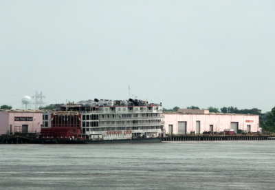 Mississippi Queen Docked and Up for Sale